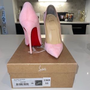 Christian Louboutin So Kate 120 Limited Edition Pink Suede Pumps In Color Dolly